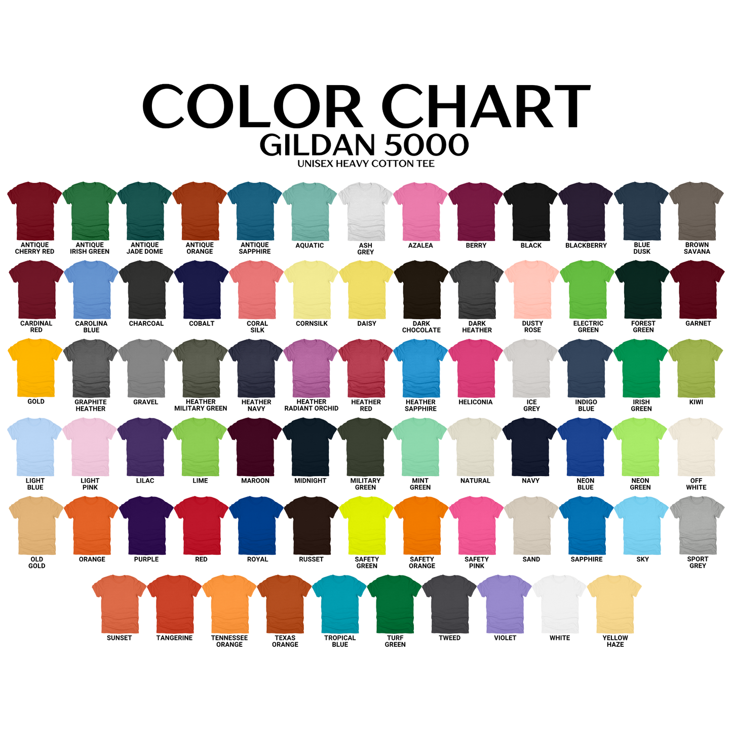 Gildan 5000 Heavy Cotton T-Shirt