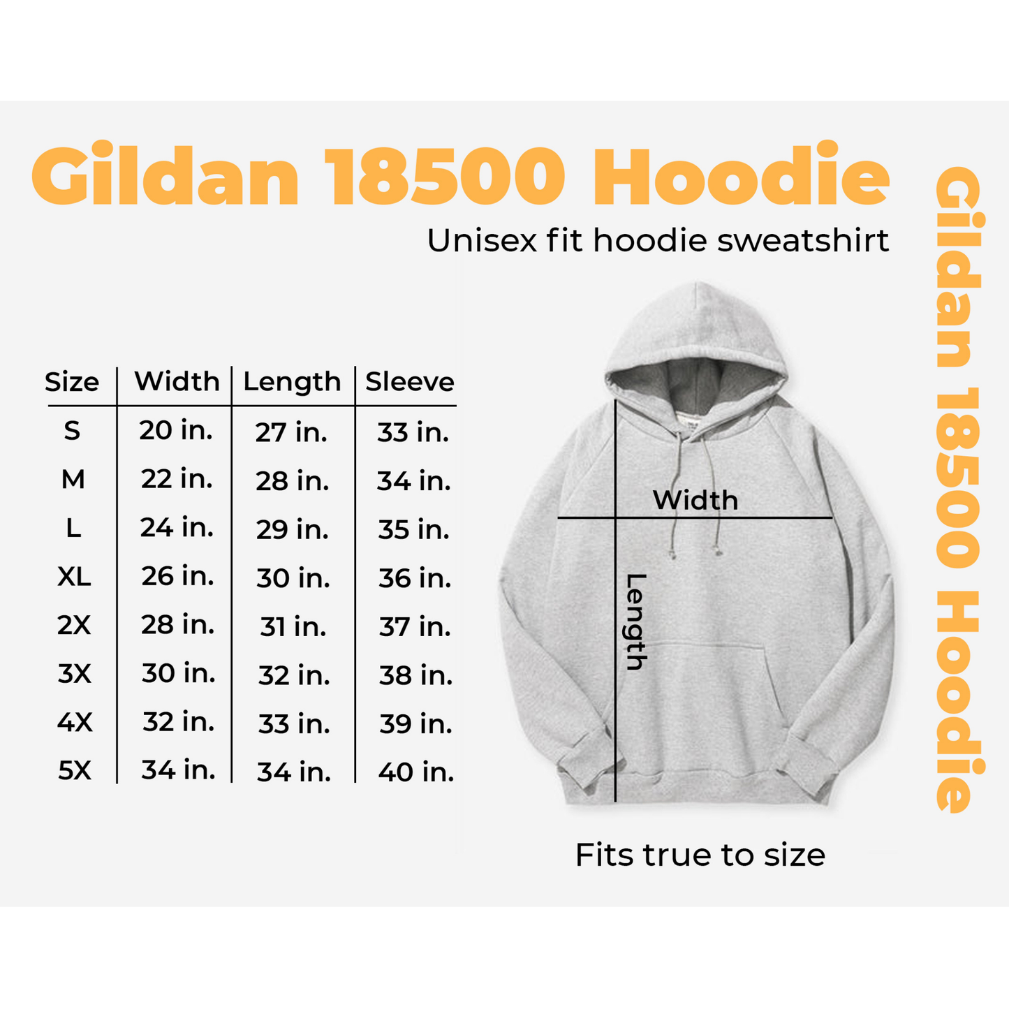 Gildan 18500 Heavy Blend Pullover Hoodie